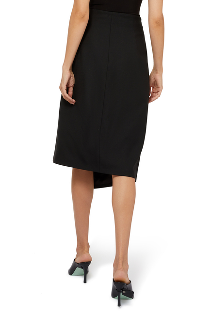 Corporate High-Waist Midi Skirt